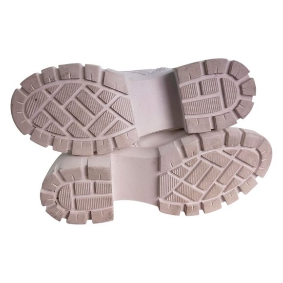 Steve Madden Hyped Chunky Sole Boots in White Micro Ankle Pack Size 6.5 - Picture 7 of 9